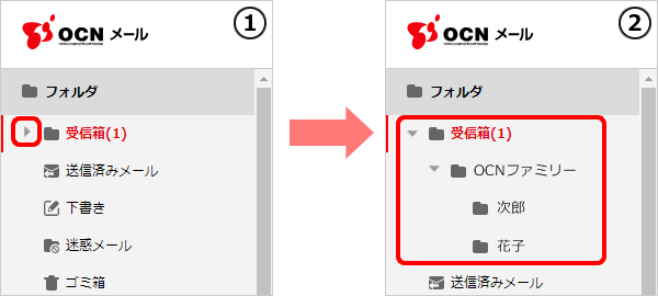 Ocnメール Webメール でフォルダやメールが消えた Ocnメール Webメール Ocn Ntt Com お客さまサポート